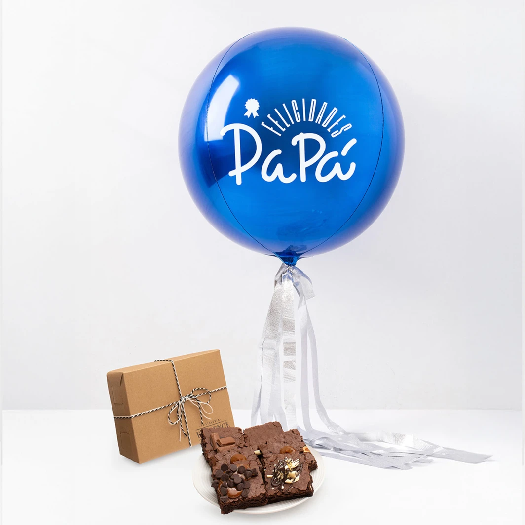 Sweet Moment: "Florence" Brownies with "Felicidades Papá" Balloon 24213
