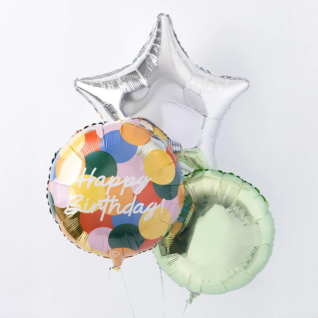 Arreglo de Globos "Happy Birthday" Colores 24246