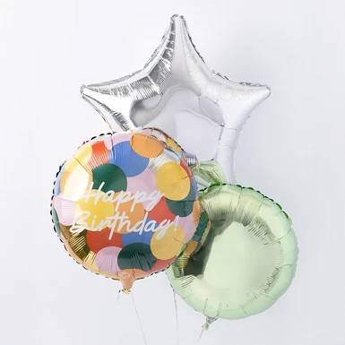 Arreglo de Globos "Happy Birthday" Colores        24246