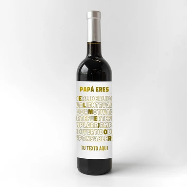 Personaliza Vino 3V con etiqueta "Papá eres el mejor" 24294-P