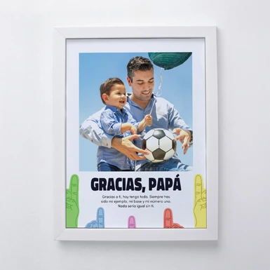 Marco "Gracias Papá"  Grande en Blanco 24321-P