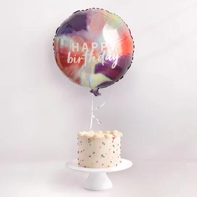 Pastel cumpleaños con Globo "Happy Birthday" 24365