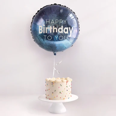 Pastel cumpleaños con Globo "Happy Birthday" 24366
