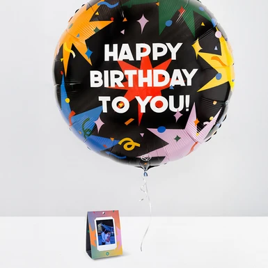 Globo Gigante Happy Birthday con Polaroid  24553