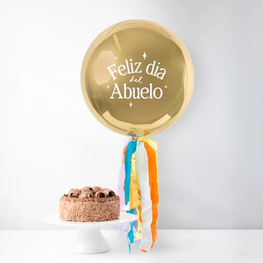 Pastel Salón Petit con Globo Esfera Abuelos 24585