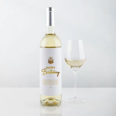 Personaliza Vino 2V con Etiqueta "Happy birthday" 24617-P