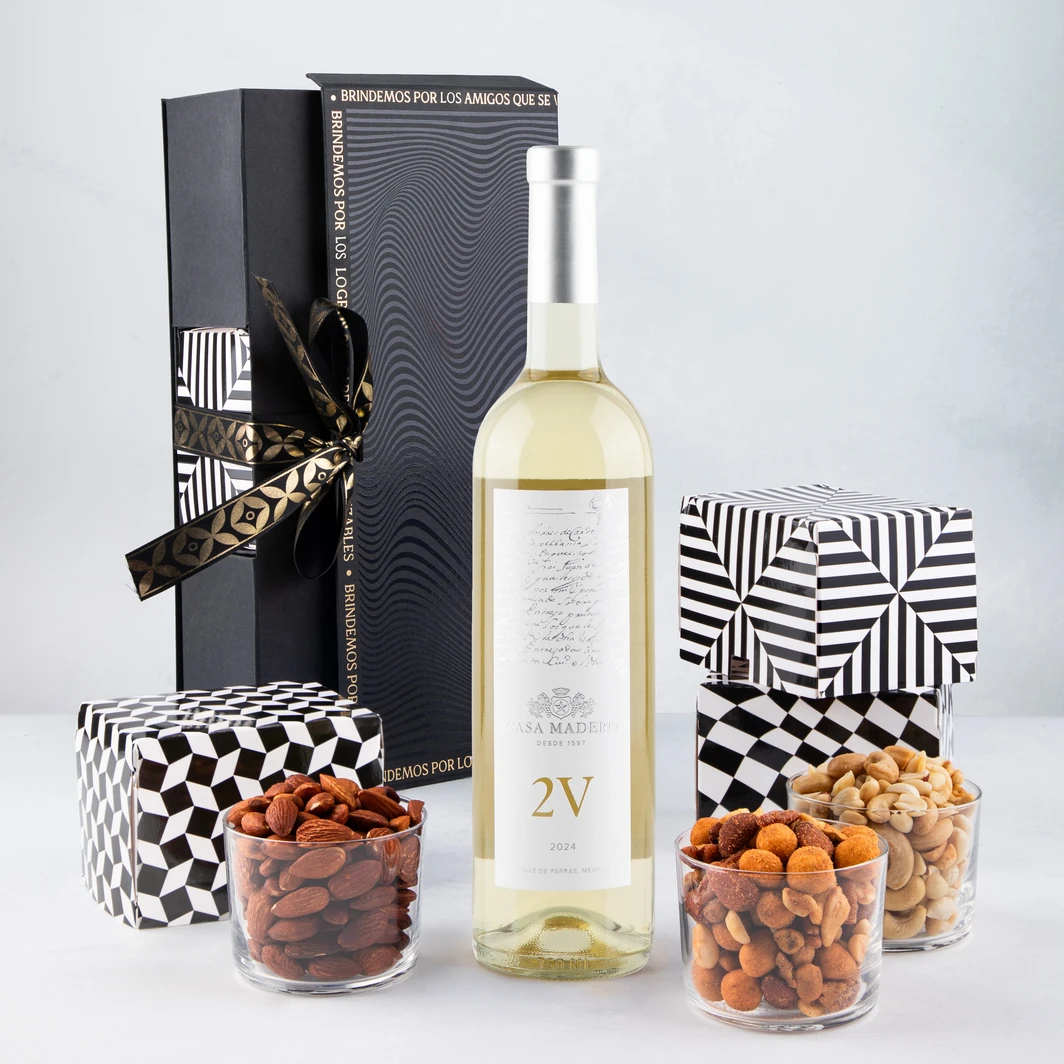 Regalo con Vino Blanco y Botanas 24646