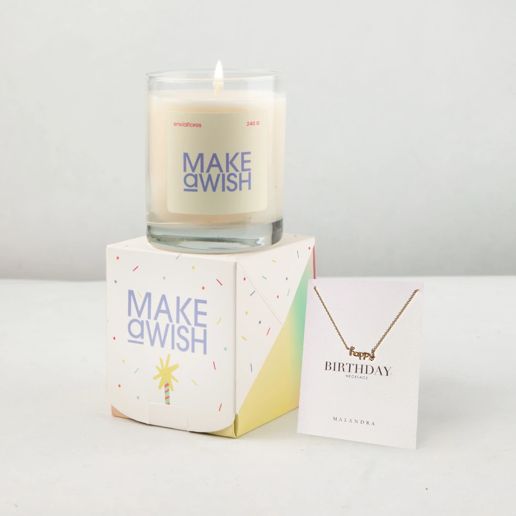 Cumpleaños con Vela y Collar 24667