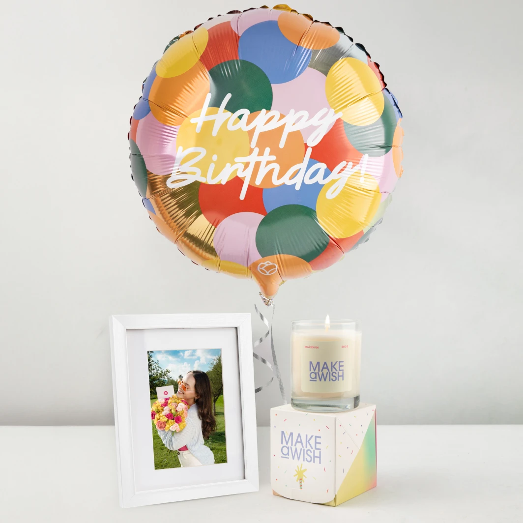 Personalized Photo with Candle and Balloon 24668