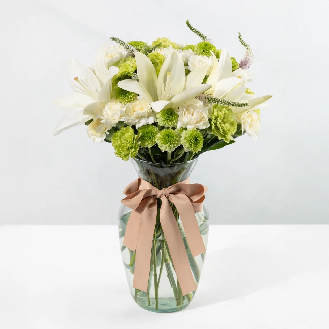 Arrangement of White Lilies and Daisies 24700
