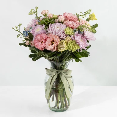 Arrangement of Roxanas and Pink Lisianthus 24706