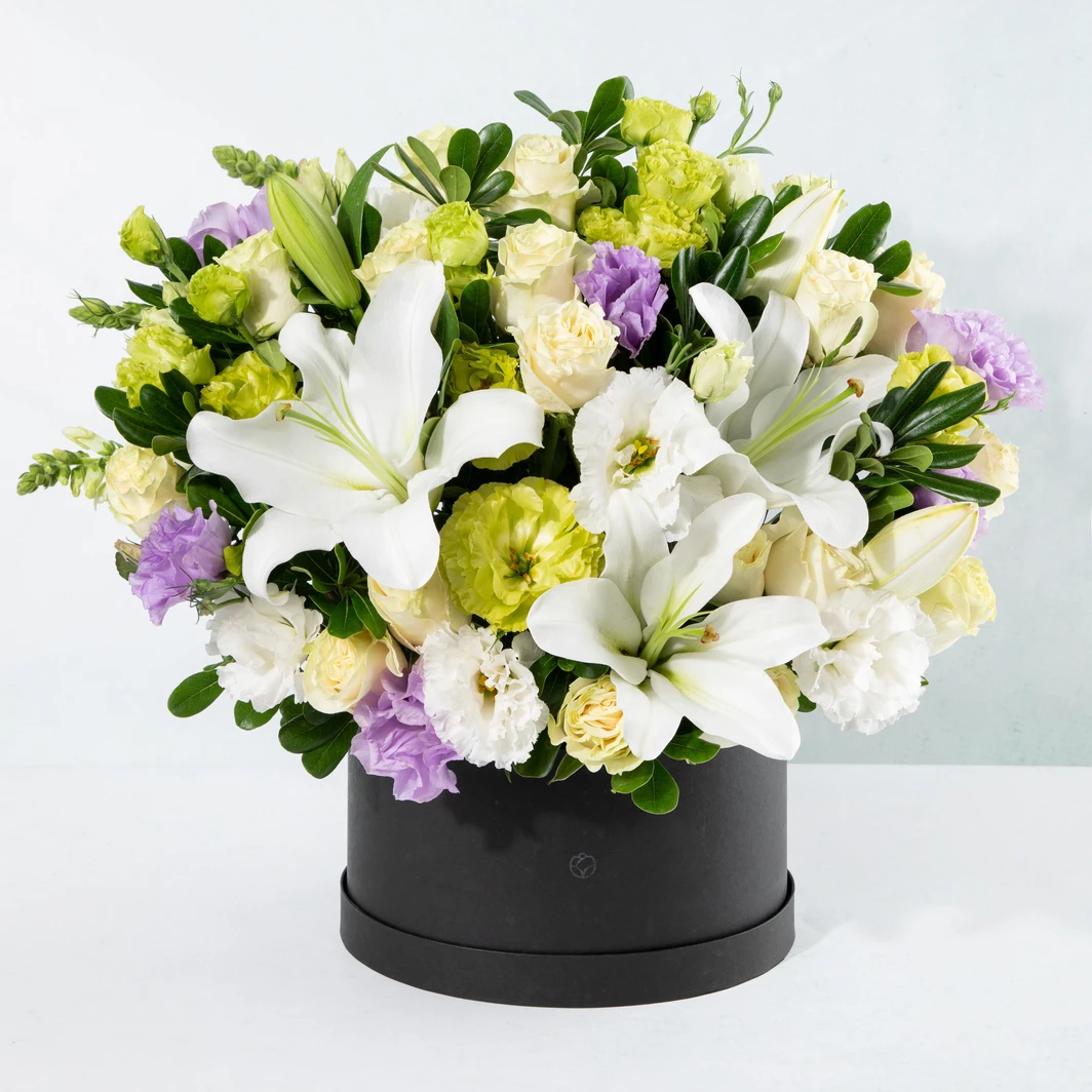 White Lilies and Lisianthus Arrangement 24717