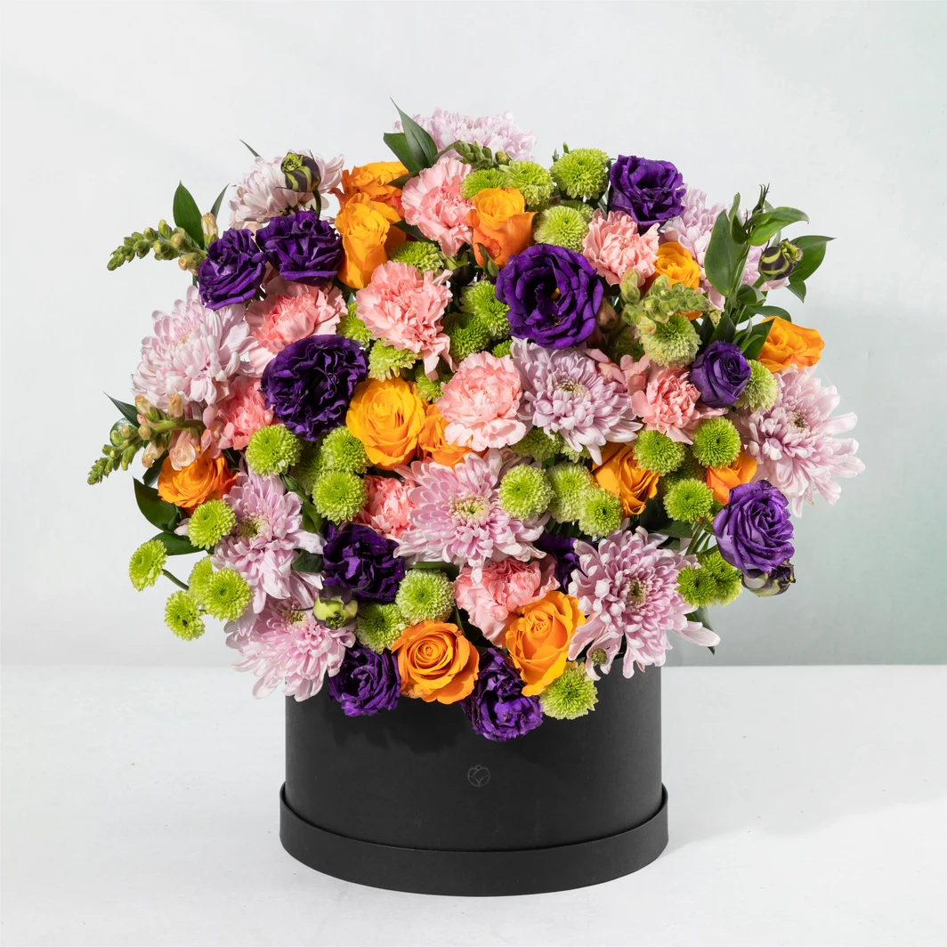 Arreglo de Rosas Naranjas y Lisianthus 24718