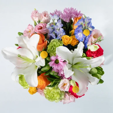 Ramo de Casablancas y Lisianthus Rosa 24742