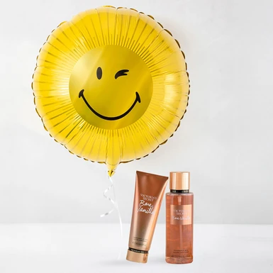 Victoria's Secret Crema y Body Bare Vainilla y Globo Smiley 24760