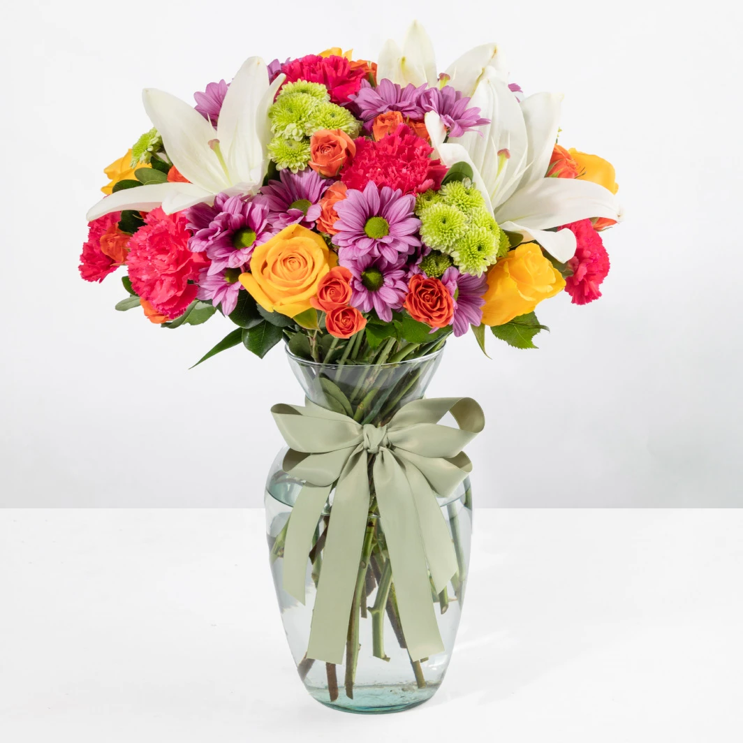 Arrangement of White Lilies and Daisies 24793