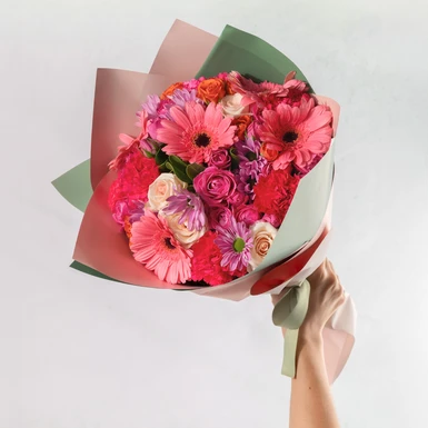 Ramo de Gerberas Rosa y Margaritas 24795