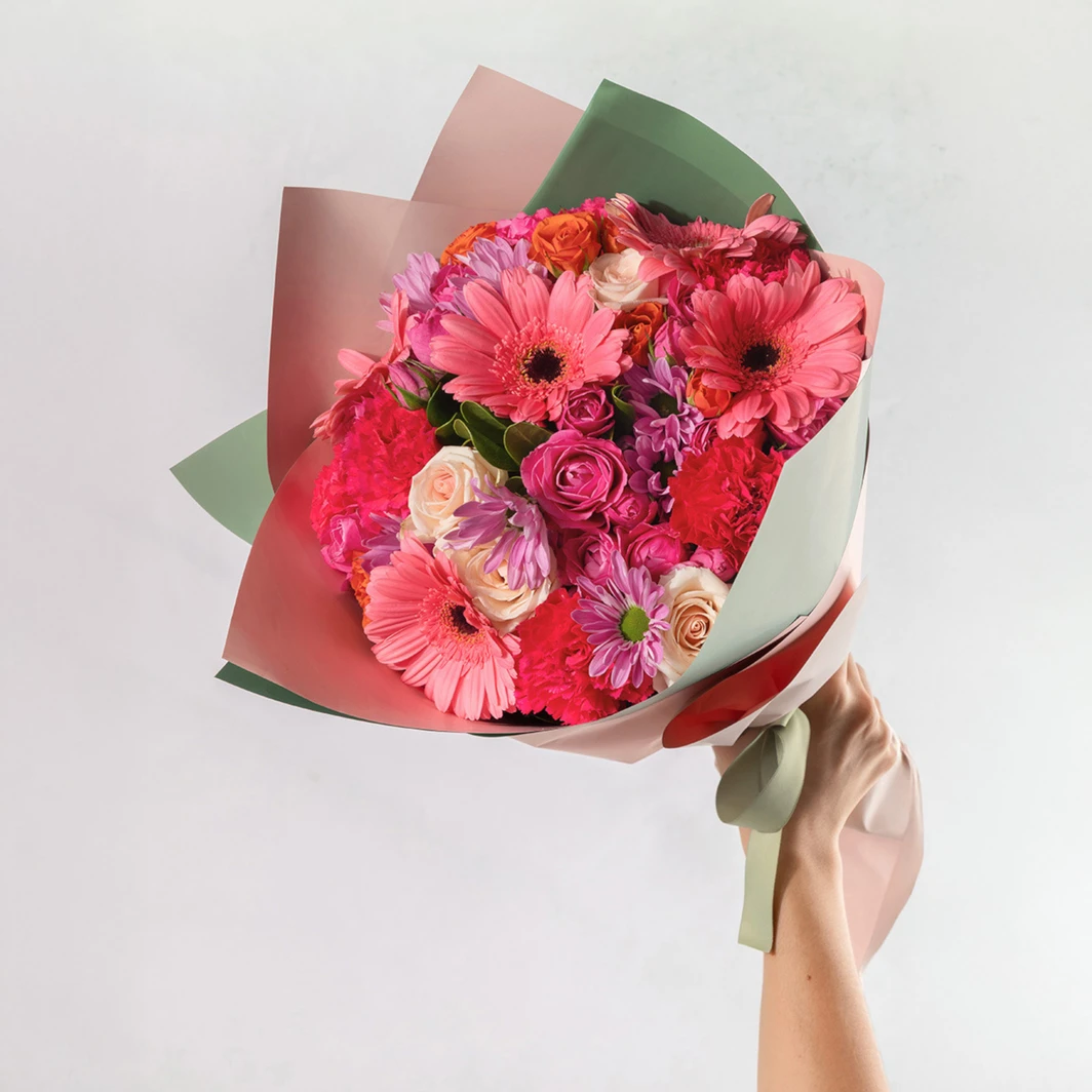 Bouquet of Pink Gerberas and Daisies 24795