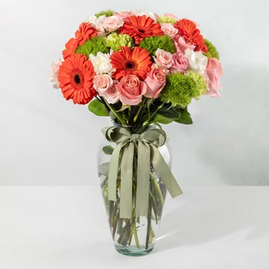 Arrangement of Red Gerberas and Roses 24842