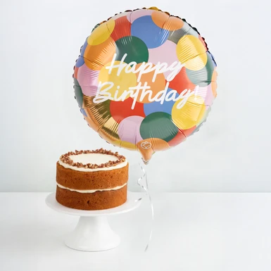 Pastel Zanahoria Divinata con Globo Cumpleaños 24845