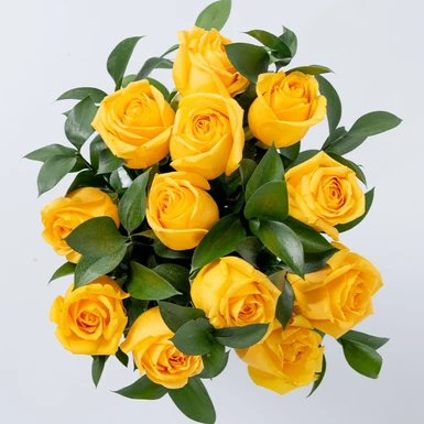 Flores Amarillas con Vino Tinto y Globo 24854