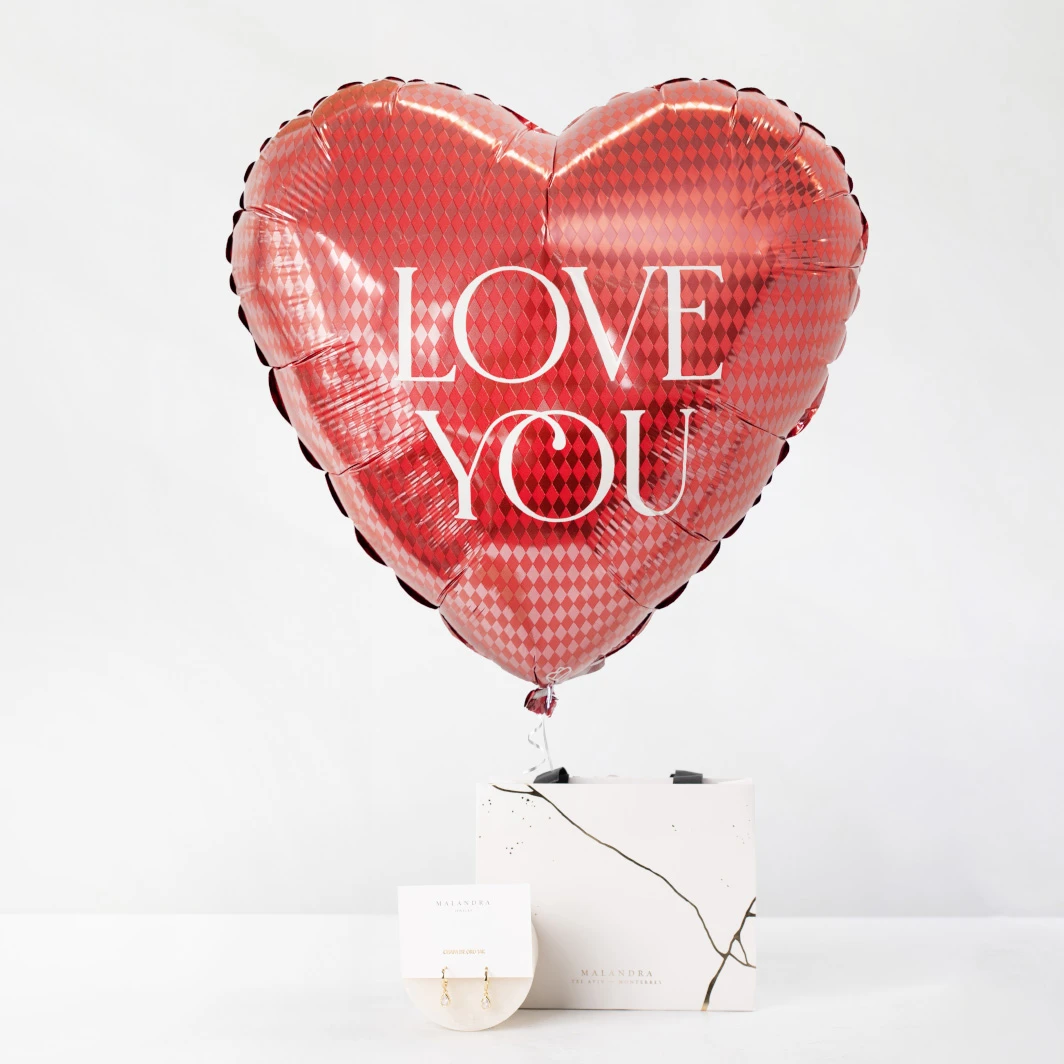 Cristal Drop Huggies y Globo "Love you" 24858