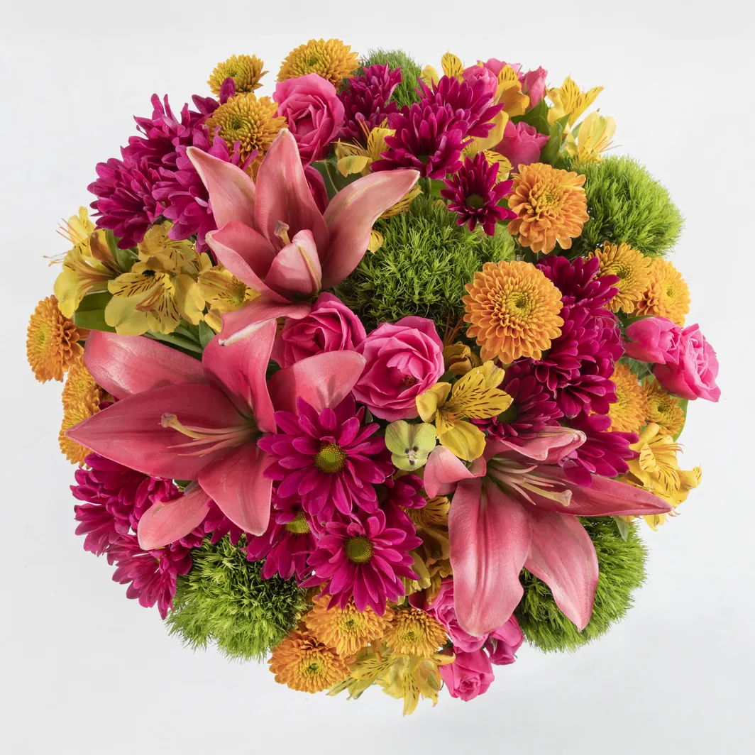 Bouquet of Pink Lilies and Daisies 24888
