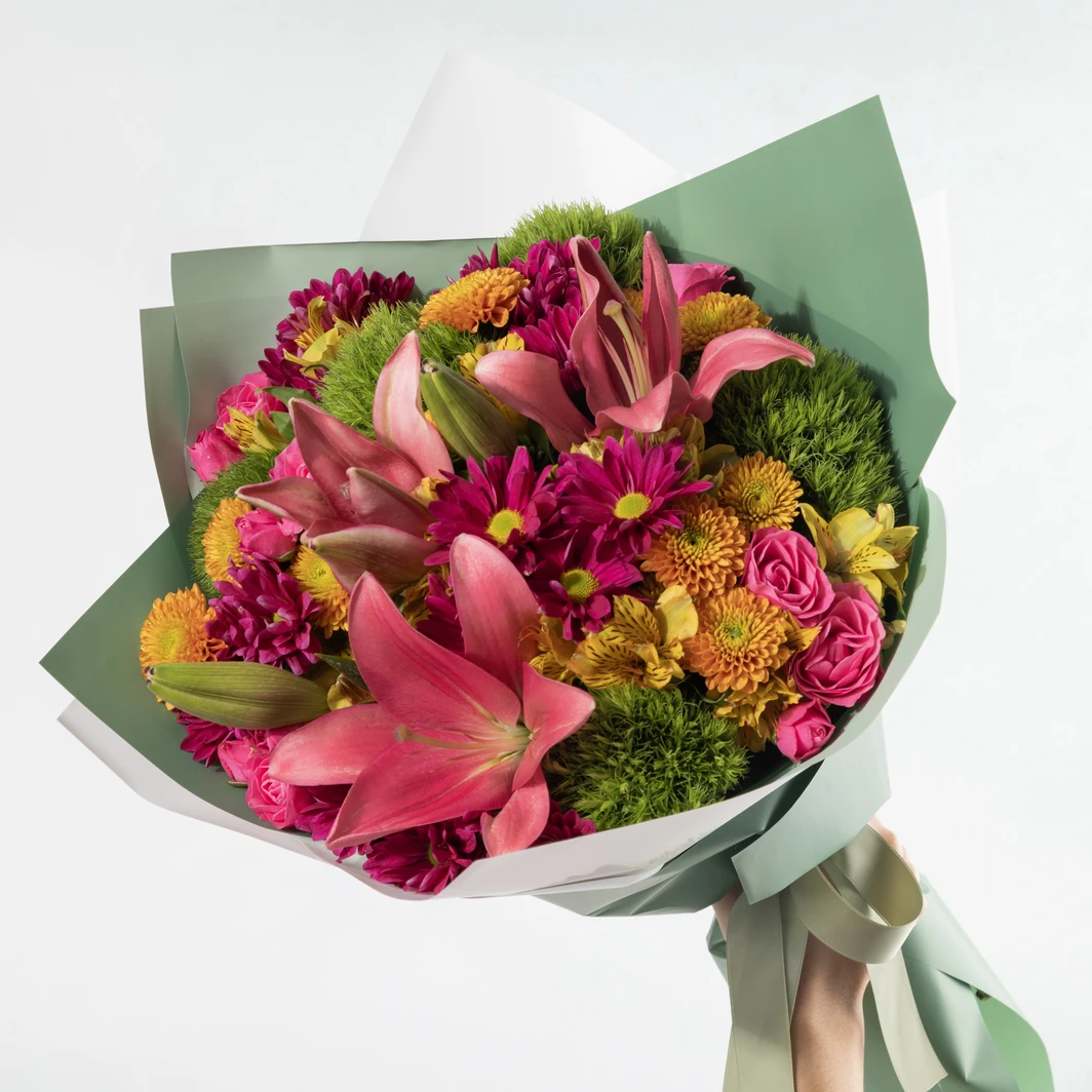 Ramo de Lilys Rosas y Margaritas 24888