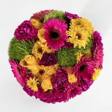 Ramo de Gerberas Fucsia y Margaritas 24897