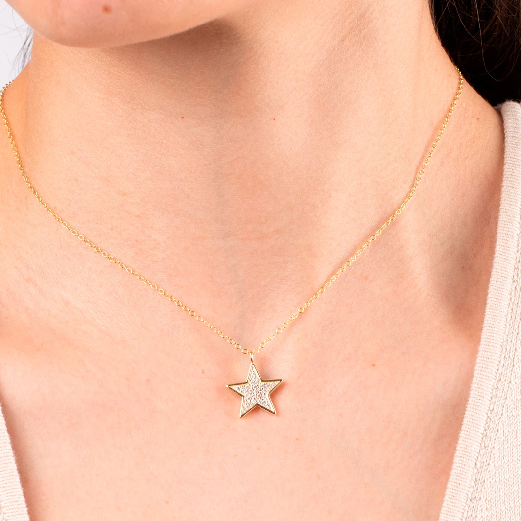 Collar de Estrella Rosa Gitana 24963