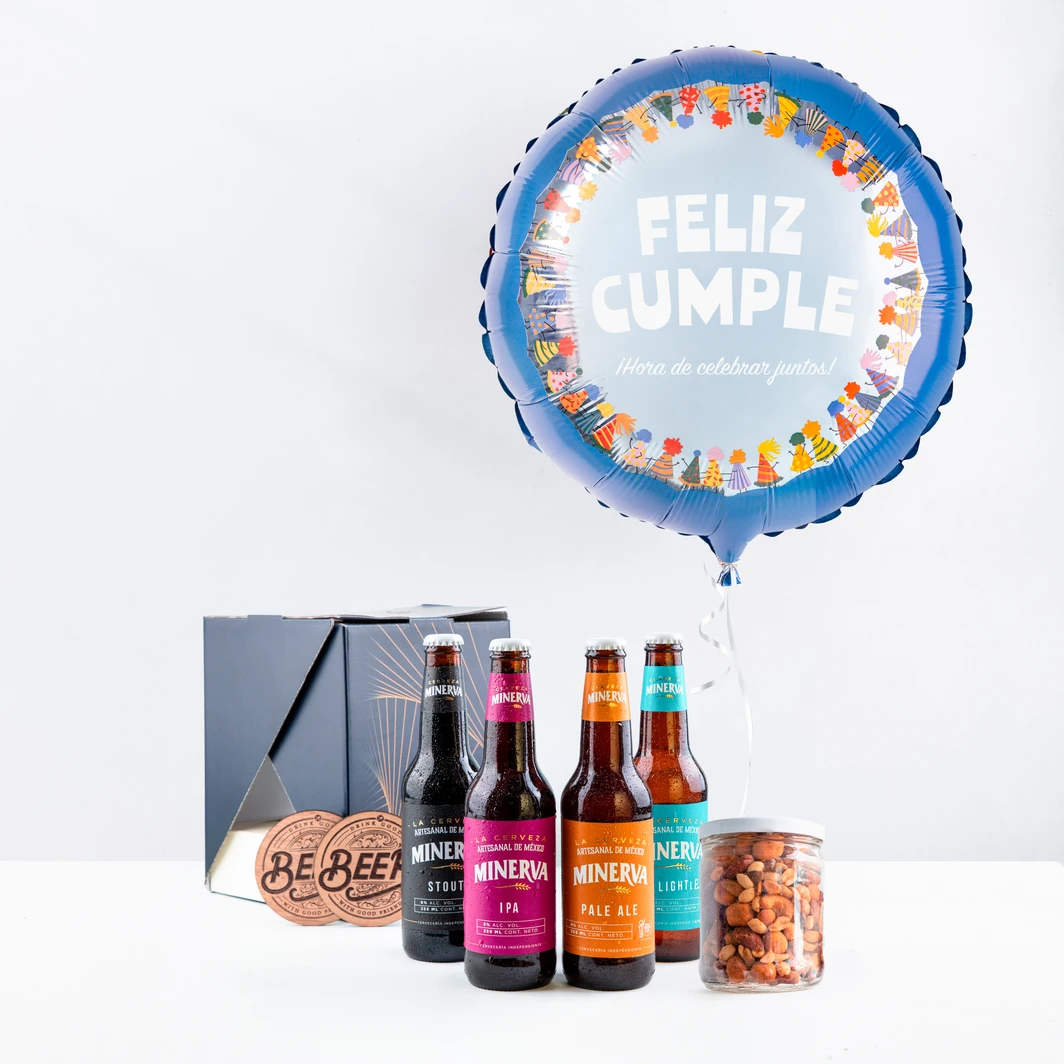 Regalo con Minerva, Botanas y Globo 25044