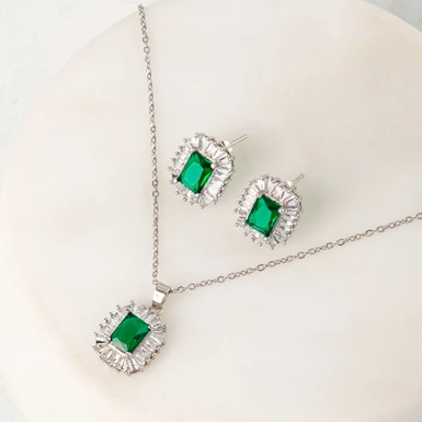 Set Zirconia Verde Amalaya 25081