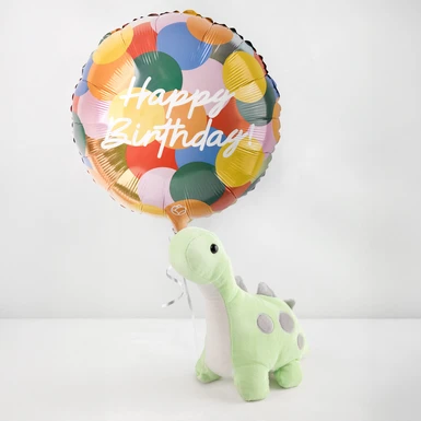 Beto Sauro Peluche con Globo Happy Birthday Colores 25098