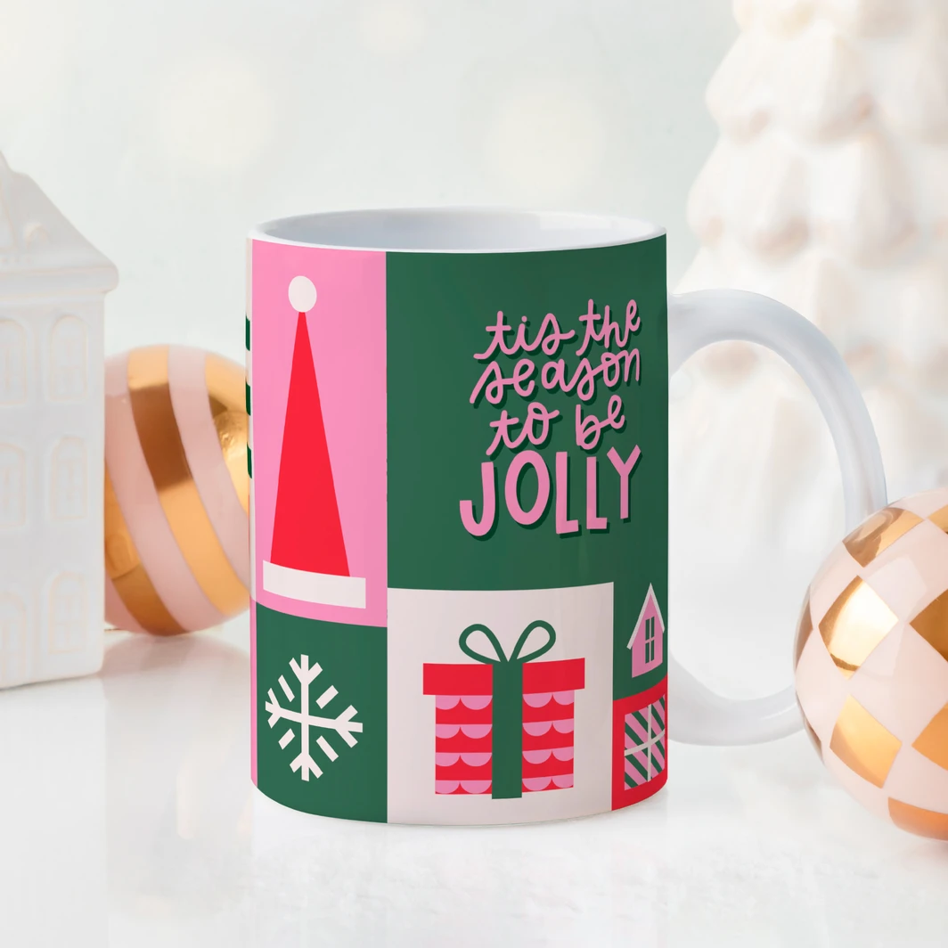 Personaliza Taza Diseño "Navidad Retro" 25164-P