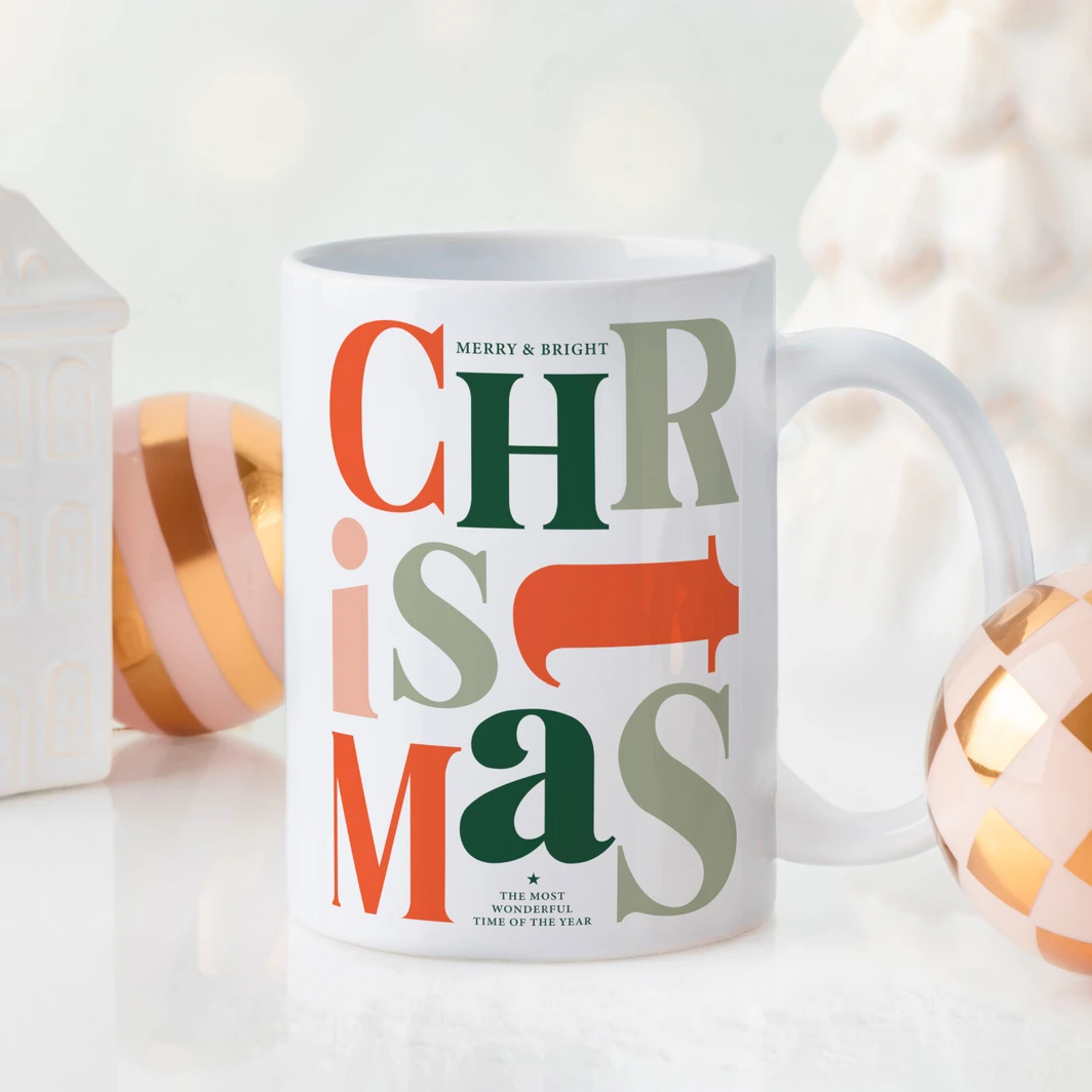 Customize “Christmas Neutral” Design Mug 15oz 25167-P