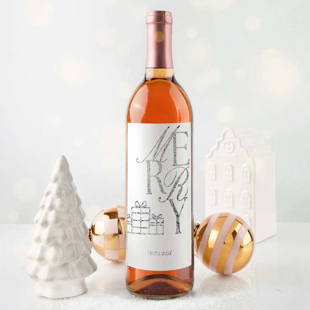 Personaliza Vino Beringer con etiqueta "Merry" 25222-P