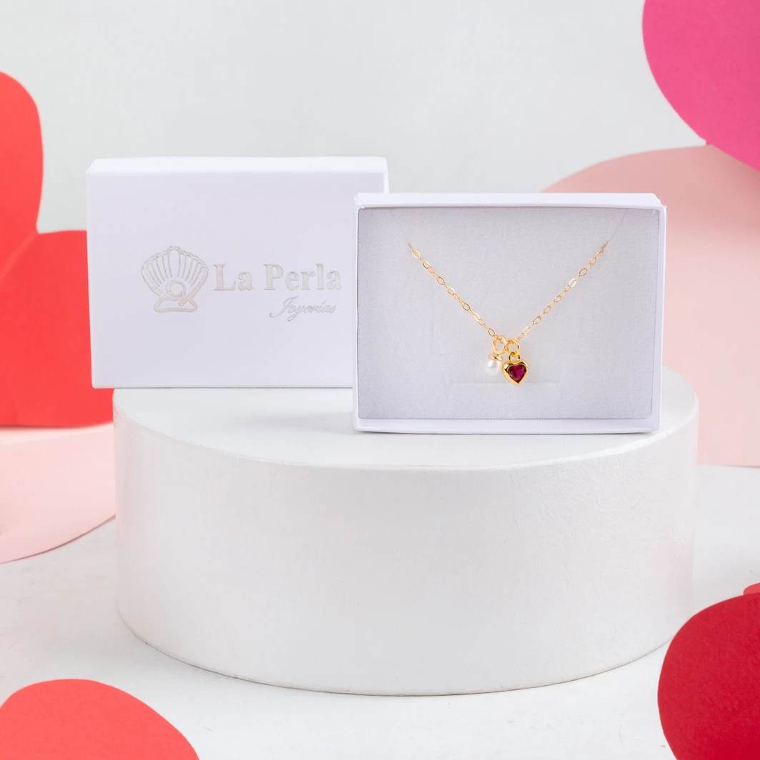 Collar Love Rojo La Perla 25255