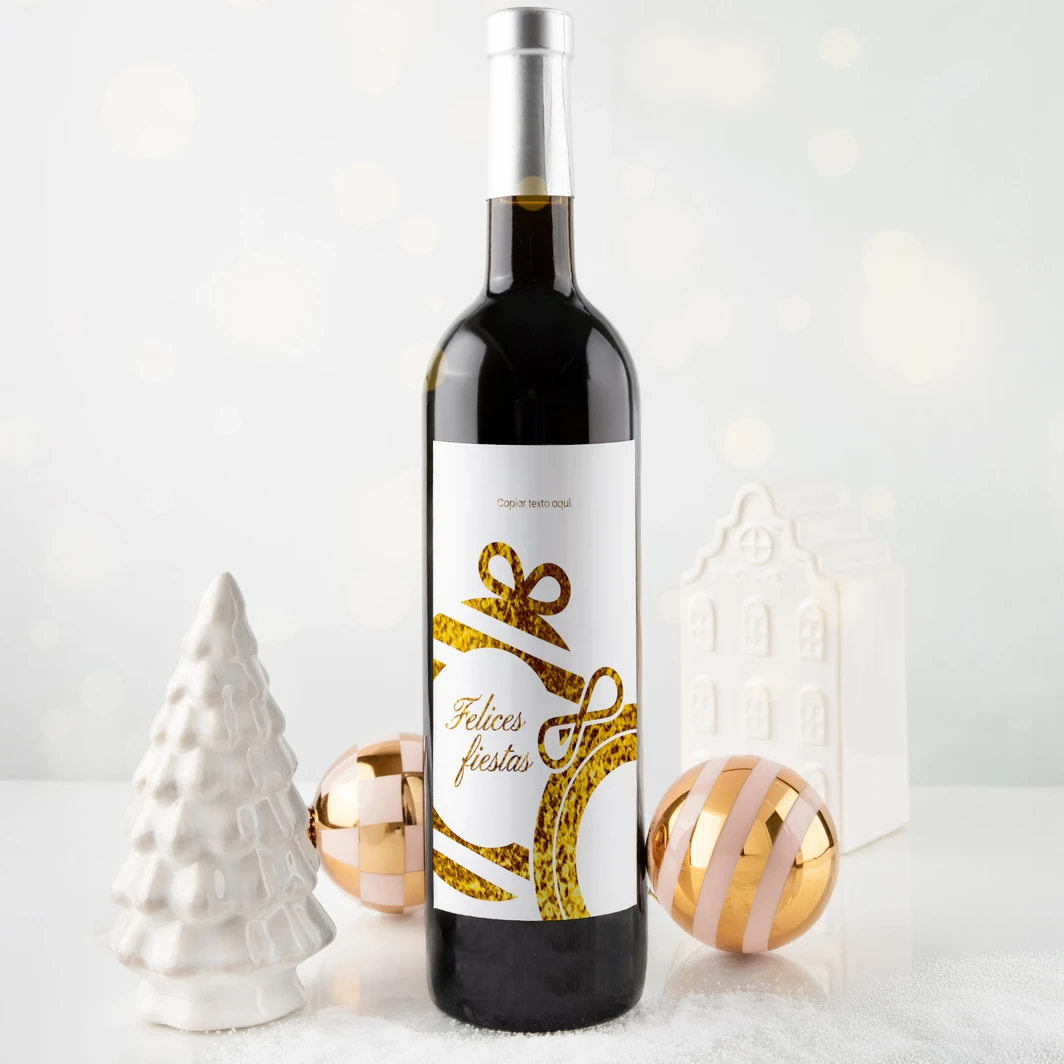 Personaliza Vino 3V con etiqueta "Felices Fiestas" 25263-P