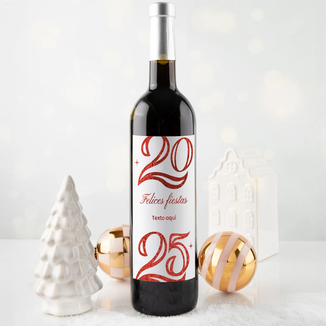 Personaliza Vino 3V con etiqueta "2025" 25278-P