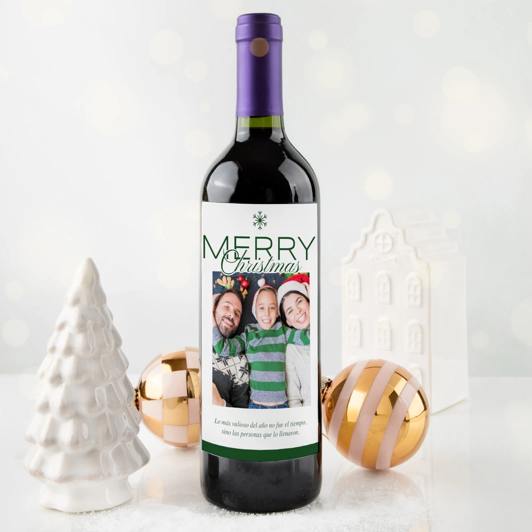 Personaliza Vino Concha y Toro con etiqueta "Merry Christmas" 25304