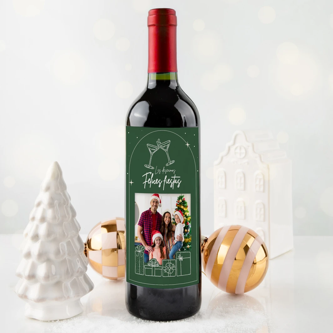  Vino Concha y Toro con etiqueta "Felices Fiestas"  25353
