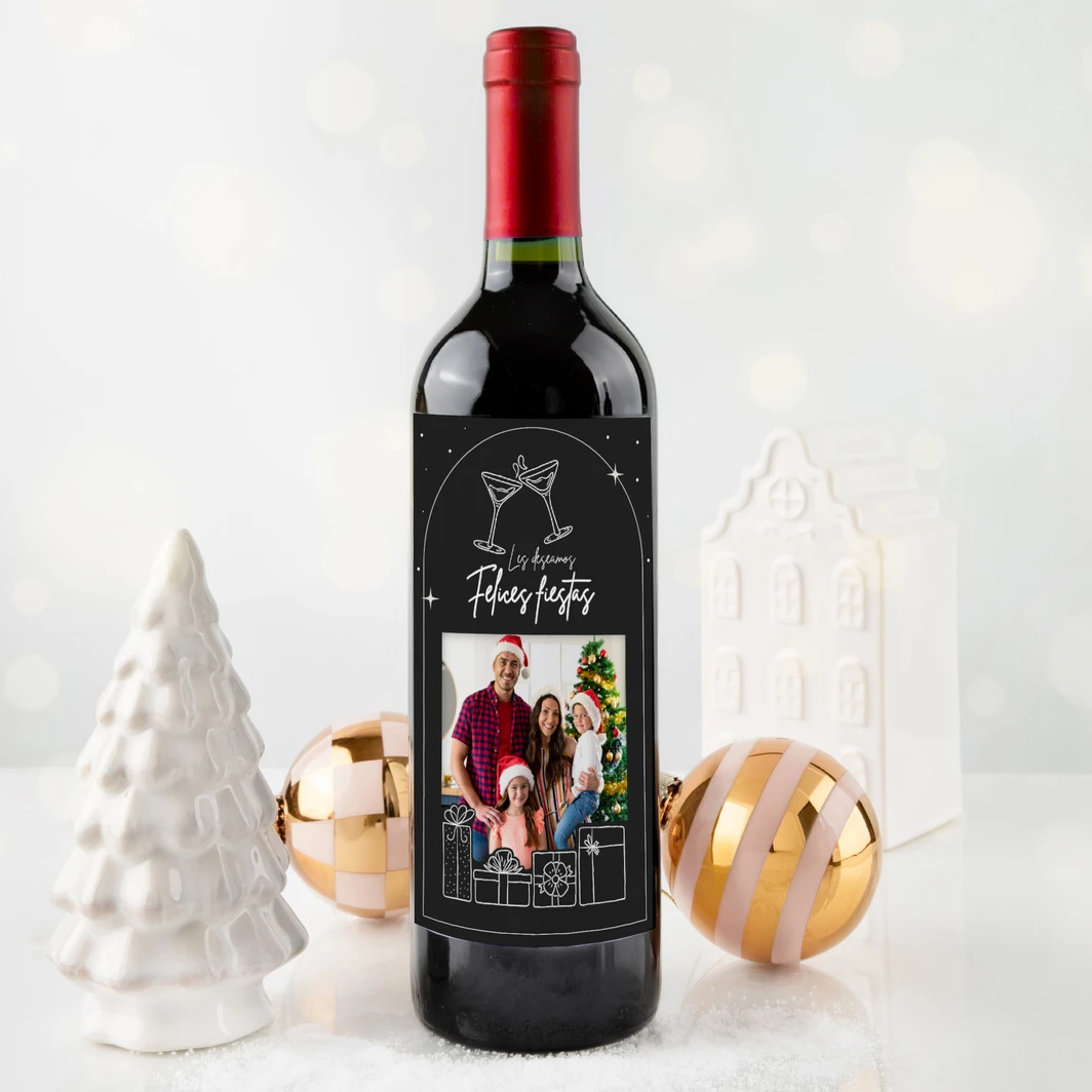  Vino Concha y Toro con etiqueta "Felices Fiestas"  25354