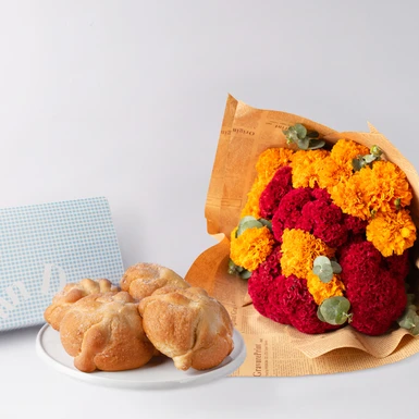 Ramo de Cempasúchil y Pan de Muerto La Casita 25445
