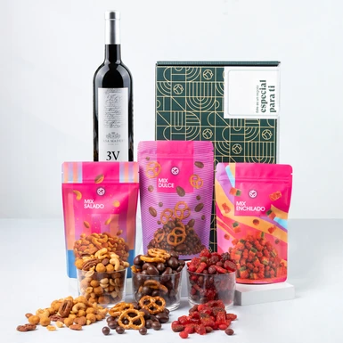 Regalo Especial con Vino 3V y Botanas 25455