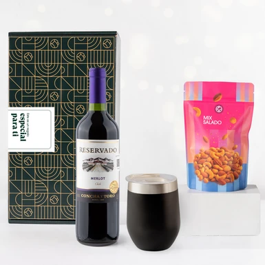 Special Gift with Wine, Thermos and Snacks 25506-P