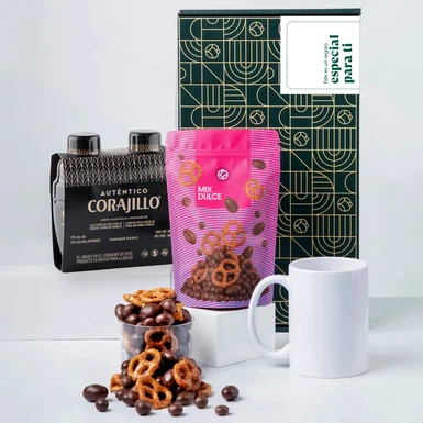 Corajillo con Taza y Bolsa Mix Dulce EF Felices Fiestas 25507-P