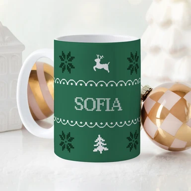 Personaliza Taza "Ugly Sweater (Verde)" 15oz 25546