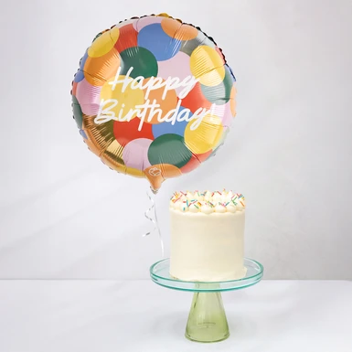 Mil Miel Birthday Cake with Happy Birthday Balloon 25573