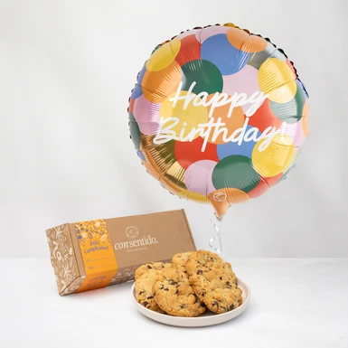 NY Chocochip Cookies with “Happy Birthday” Balloon 25624