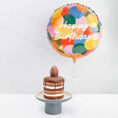 Pastel Kinder con Globo "Happy Birthday" 25644